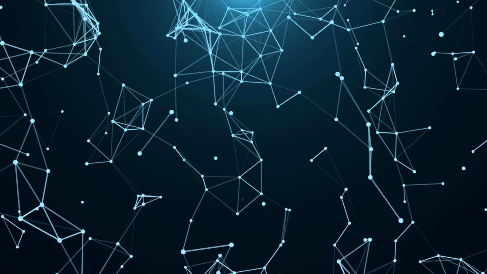 Network diagram showing distributed AI system architecture and data pipelines